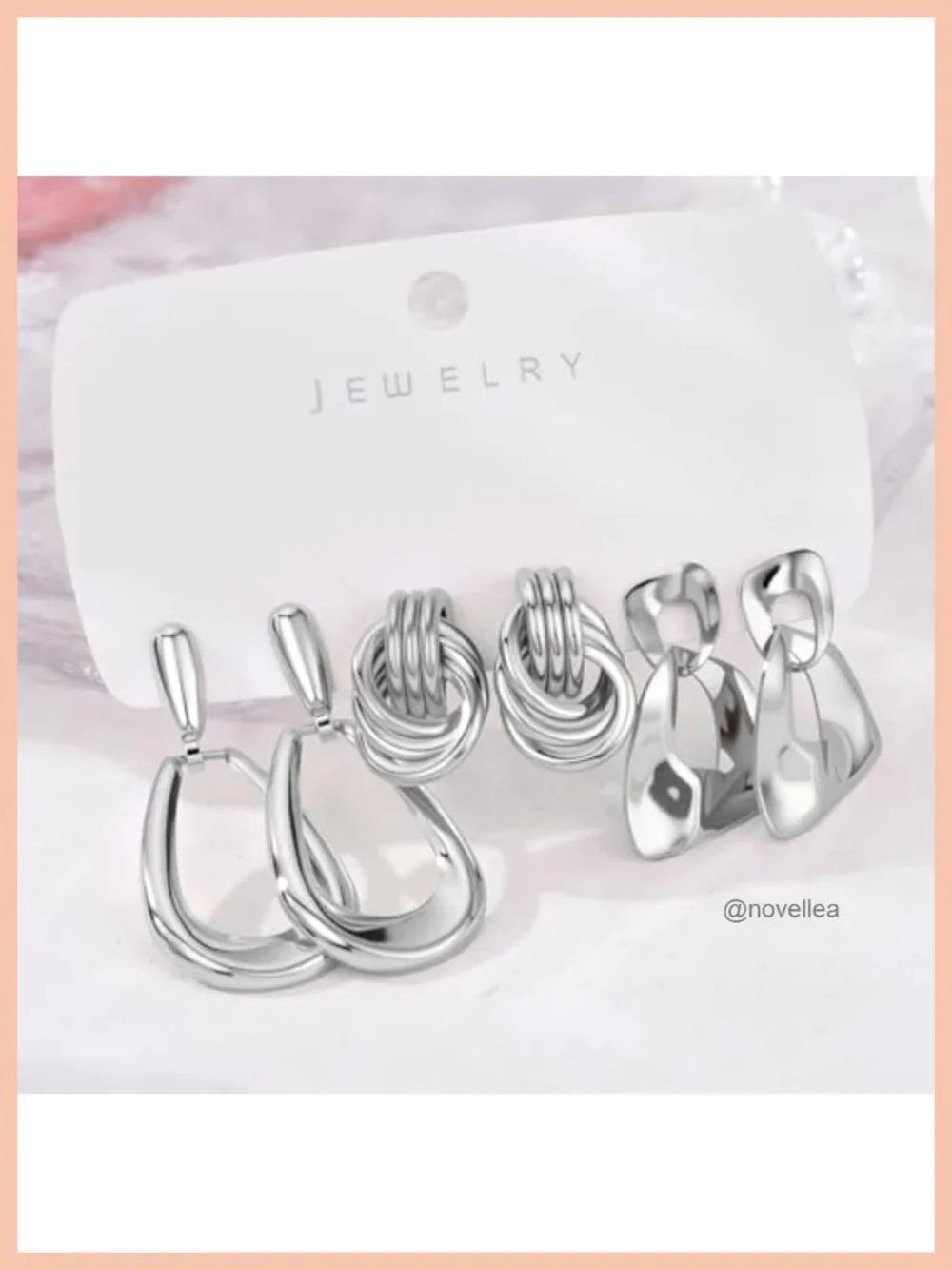 6 Pairs Dangle Earrings Set Gold Plated Flower Shell Knot Statement